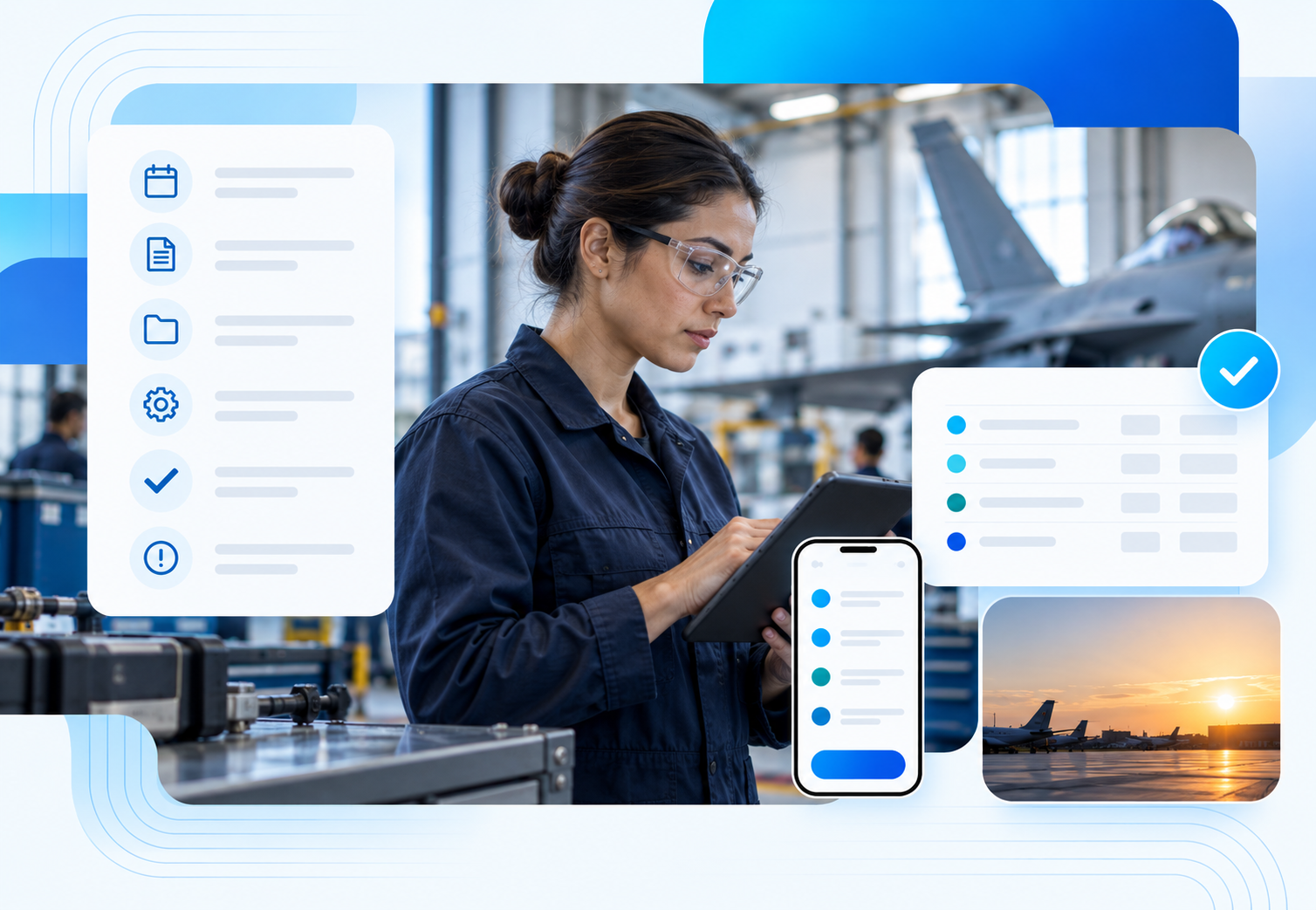 Aerospace Technician with Time-Tracking UI