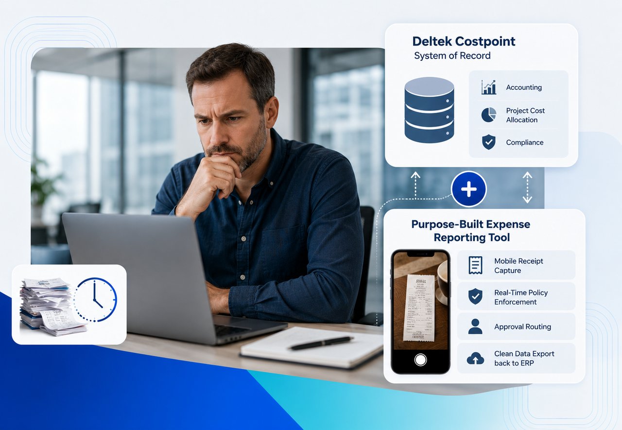 Deltek Costpoint expense reporting layering for dcaa compliance