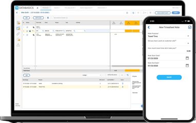 phone and computer using time tracking software